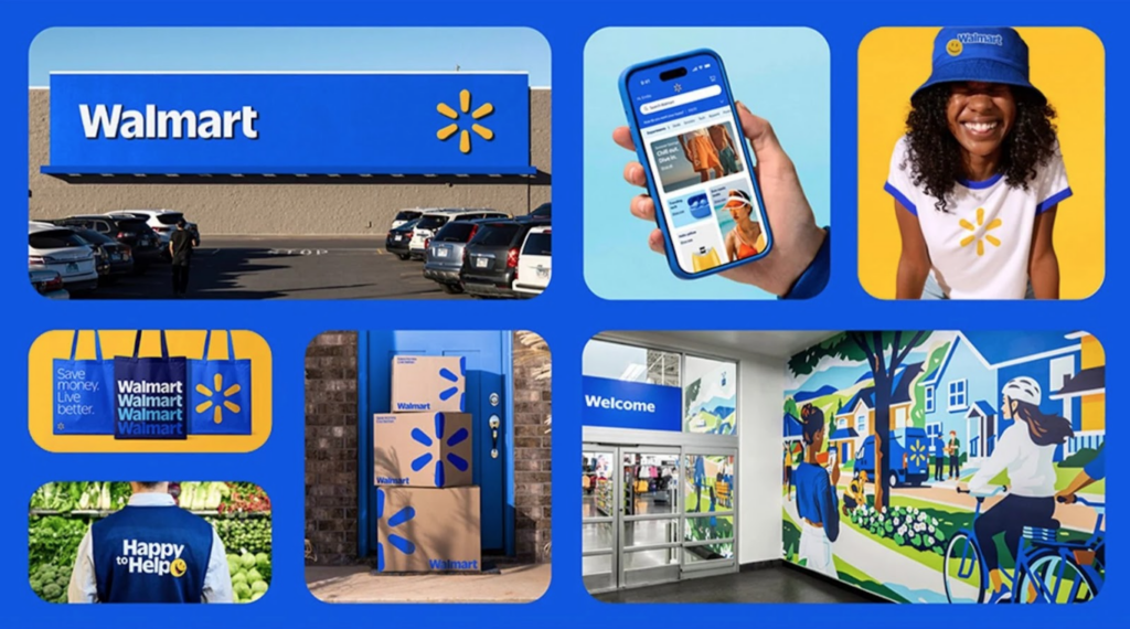 Walmart updated its branding for the store experience too. 